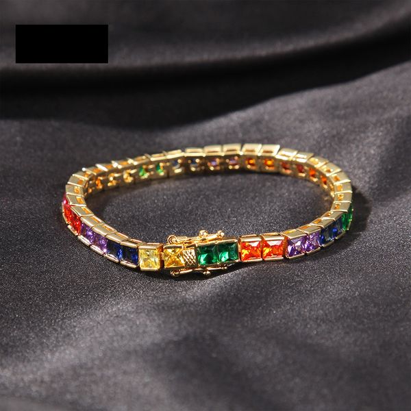 qaulity design simple hip-hop tennis bracelet for men women copper inlaid colorful square zircon tennis chain bracelets jewelry, Golden;silver 
qaulity design simple hip-hop tennis bracelet for men women copper inlaid colorful square zircon tennis chain bracelets jewelry, Golden;silver