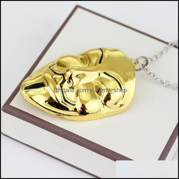 pendant necklaces hip hop jewelry v for vendetta mask charm necklace cuban link chain metal mens drop delivery 2021 pendants bdehome dh468, Silver
pendant necklaces hip hop jewelry v for vendetta mask charm necklace cuban link chain metal mens drop delivery 2021 pendants bdehome dh468, Silver