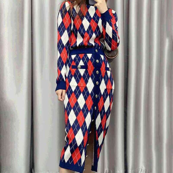 two piece dress prismatic rhomboid contrast color pocket wool pullover long sleeve sweater + button split skirt two-piece set 435b, White
two piece dress prismatic rhomboid contrast color pocket wool pullover long sleeve sweater + button split skirt two-piece set 435b, White