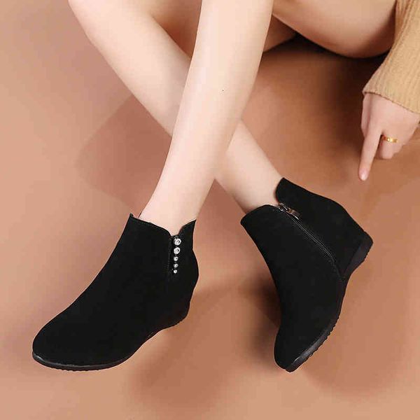 slippers flat heel short boots frosted leather women's inner increase leisure spring and autumn single large shoes sjnk, Black
slippers flat heel short boots frosted leather women's inner increase leisure spring and autumn single large shoes sjnk, Black