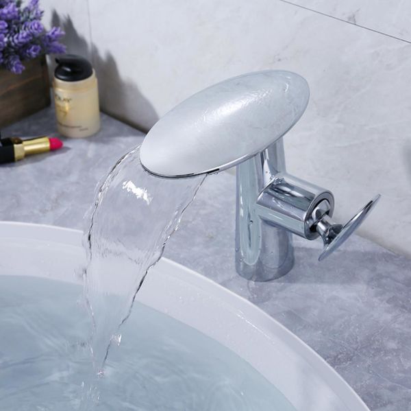 waterfall basin faucet solid brass bathroom water tap chrome surface nice look sinlgle handle single hole cold sink mixer faucets
waterfall basin faucet solid brass bathroom water tap chrome surface nice look sinlgle handle single hole cold sink mixer faucets