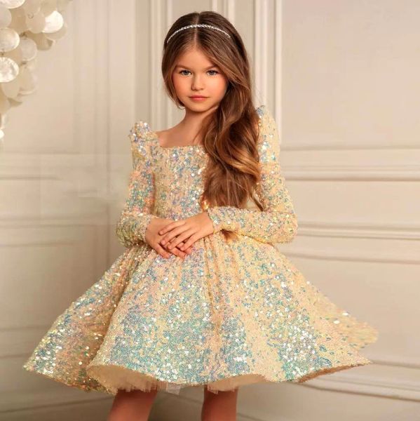 gold girls pageant dresses sequined toddler ball gowns jewel long sleeves formal kids party christmas gown flower girl dresses for weddings, White;blue
gold girls pageant dresses sequined toddler ball gowns jewel long sleeves formal kids party christmas gown flower girl dresses for weddings, White;blue