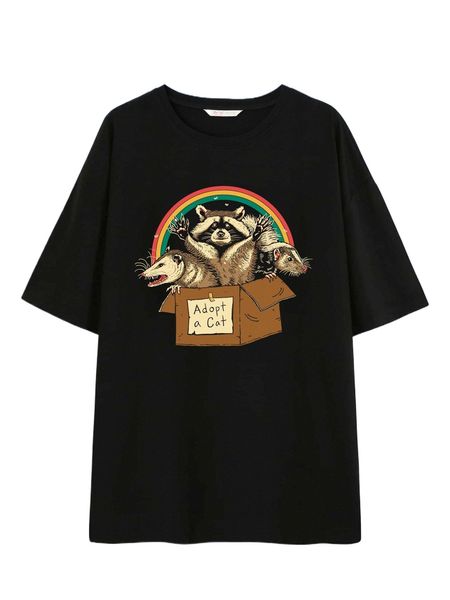 romwe x vincenttrinidadart cartoon graphic tee c6ie#, White
