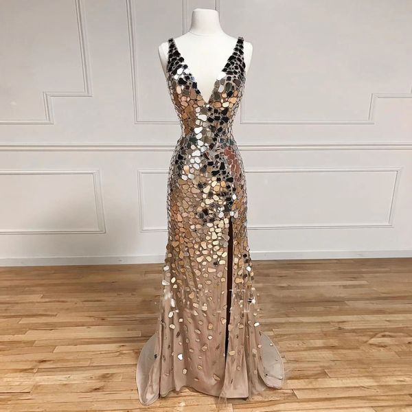 sparkly sequin mermaid prom dresses for women deep v-neck sleeveless floor length formal evening dress gowns vestidos de noche, Black
sparkly sequin mermaid prom dresses for women deep v-neck sleeveless floor length formal evening dress gowns vestidos de noche, Black