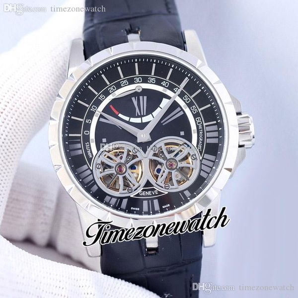 2022 excalibur 46 double tourbillon automatic mens watch steel case black dial silver stick markers leather strap timezonewatch f10c3, Slivery;brown
2022 excalibur 46 double tourbillon automatic mens watch steel case black dial silver stick markers leather strap timezonewatch f10c3, Slivery;brown