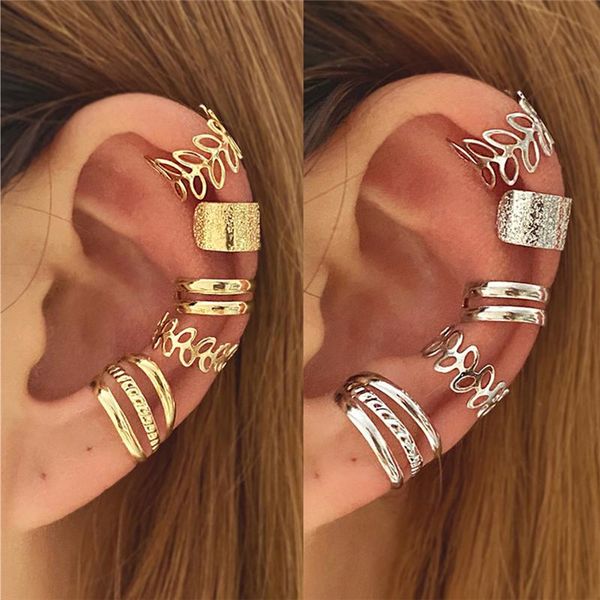 clip-on & screw back fashion gold leaves ear cuff black non-piercing clips fake cartilage cuffs clip earrings set for women men jewelry gift, Silver
clip-on & screw back fashion gold leaves ear cuff black non-piercing clips fake cartilage cuffs clip earrings set for women men jewelry gift, Silver