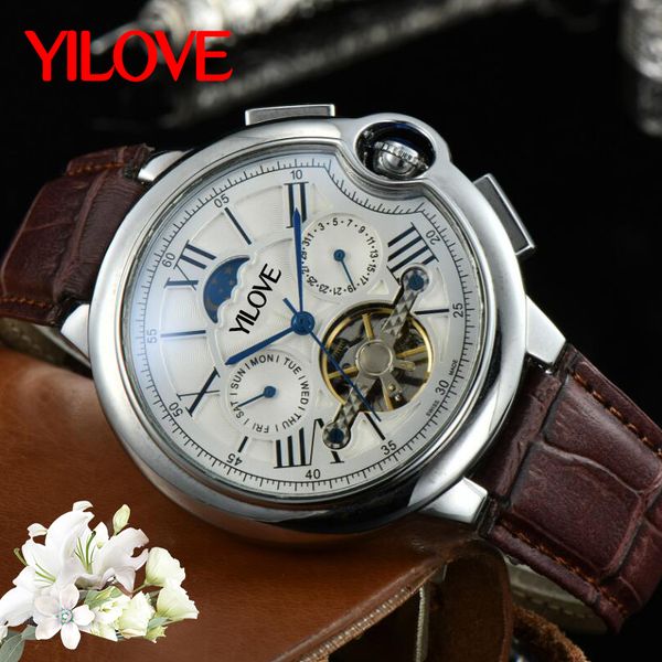 fashion skeleton men's watch tourbillon hand winding mechanical automatic clock classic natural leather gentleman business wristwatch, Slivery;brown
fashion skeleton men's watch tourbillon hand winding mechanical automatic clock classic natural leather gentleman business wristwatch, Slivery;brown