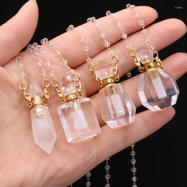 pendant necklaces style natural stone white quart perfume bottle necklace chain for women gift accessory glasses frames pearl, Silver 
pendant necklaces style natural stone white quart perfume bottle necklace chain for women gift accessory glasses frames pearl, Silver