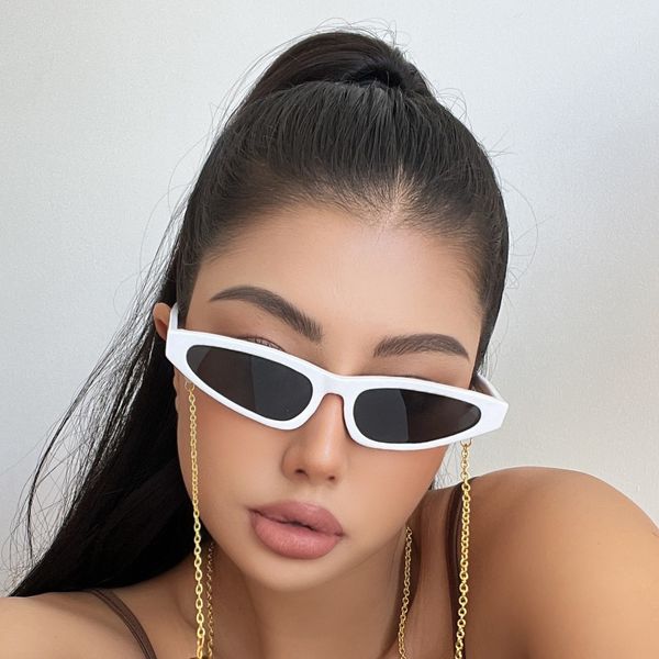 white grey cat eye sunglasses women summer sun shades uv400 eyewear, White;black
white grey cat eye sunglasses women summer sun shades uv400 eyewear, White;black