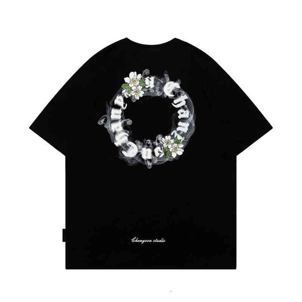 designer men's t-shirt qianyaochao men's wear summer national fashion cotton t-sleeve flower ins short sleeve american large cloth, White;black
designer men's t-shirt qianyaochao men's wear summer national fashion cotton t-sleeve flower ins short sleeve american large cloth, White;black