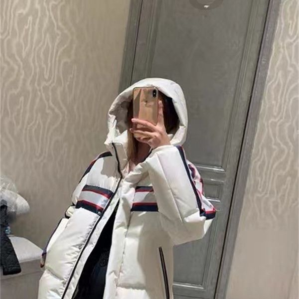 women's fur & faux designer cd2021 winter new contrast color hooded long sleeve five pointed star pattern letter printed down cotton ja, Black
women's fur & faux designer cd2021 winter new contrast color hooded long sleeve five pointed star pattern letter printed down cotton ja, Black
