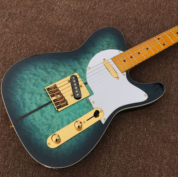 custom shop electric guitar gold color hardware handwork 6 stings guitarra maple fingerboard green color flame maple
custom shop electric guitar gold color hardware handwork 6 stings guitarra maple fingerboard green color flame maple