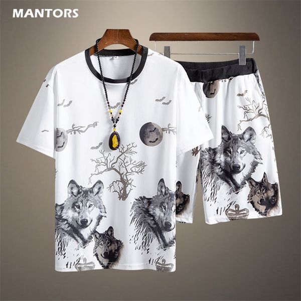 fashion mens sets summer tracksuit white print wolf t shirts sport shorts suit male casual clothing joggers 220616, Gray
fashion mens sets summer tracksuit white print wolf t shirts sport shorts suit male casual clothing joggers 220616, Gray