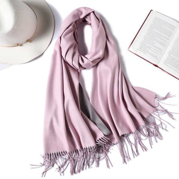 shawl s double-sided two-color imitation cashmere scarf womens solid color versatile autumn and winter warm big student bib, Blue;gray
shawl s double-sided two-color imitation cashmere scarf womens solid color versatile autumn and winter warm big student bib, Blue;gray