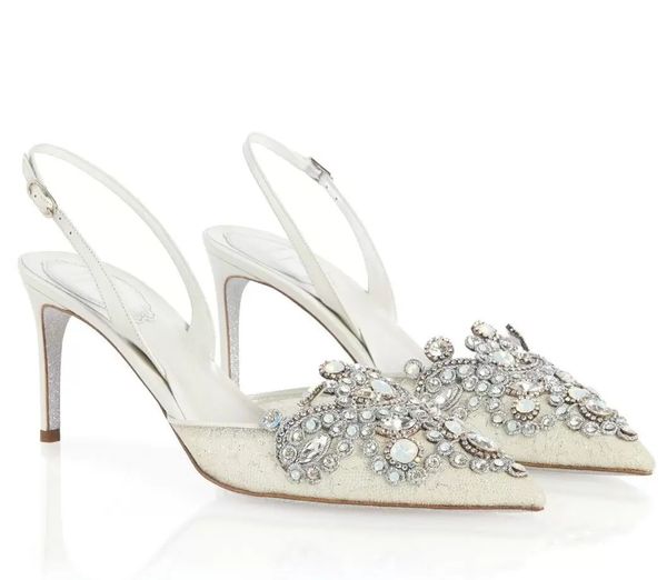 elegant rene bridal party wedding jewel slingbacks veneziana sandals caovilla pumps luxury designer lace pointed toe high heels eu35-42, Black
elegant rene bridal party wedding jewel slingbacks veneziana sandals caovilla pumps luxury designer lace pointed toe high heels eu35-42, Black