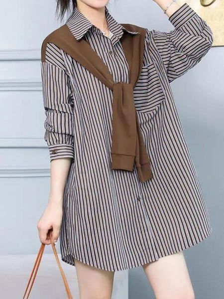 women's blouses & shirts casual shawl striped -neck long sleeve lady 2022 spring summer office pocket fashionable all-match chiffon shi, White
women's blouses & shirts casual shawl striped -neck long sleeve lady 2022 spring summer office pocket fashionable all-match chiffon shi, White