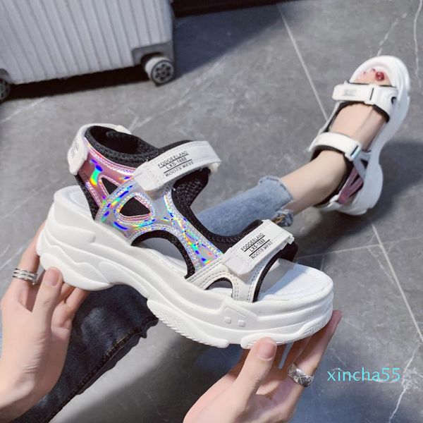 sandals women summer ladies casual shoes bling wedges buckle strap platform sandalias mujer, Black
sandals women summer ladies casual shoes bling wedges buckle strap platform sandalias mujer, Black