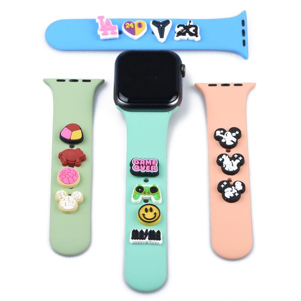 silicone charms pvc watch strap band ornament watch parts for watch band accessories bracelet charm, White;pink
silicone charms pvc watch strap band ornament watch parts for watch band accessories bracelet charm, White;pink