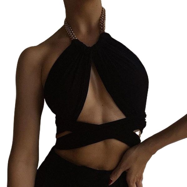 women's tanks & camis 2021 chain halter cami sleeveless bandage hollow out cropped women summer club party outfits streetwear blac p89, White
women's tanks & camis 2021 chain halter cami sleeveless bandage hollow out cropped women summer club party outfits streetwear blac p89, White