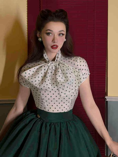 casual dresses vintage original green polka dot fake two piece bow neck puffy dress 3p4o, Black;gray
casual dresses vintage original green polka dot fake two piece bow neck puffy dress 3p4o, Black;gray