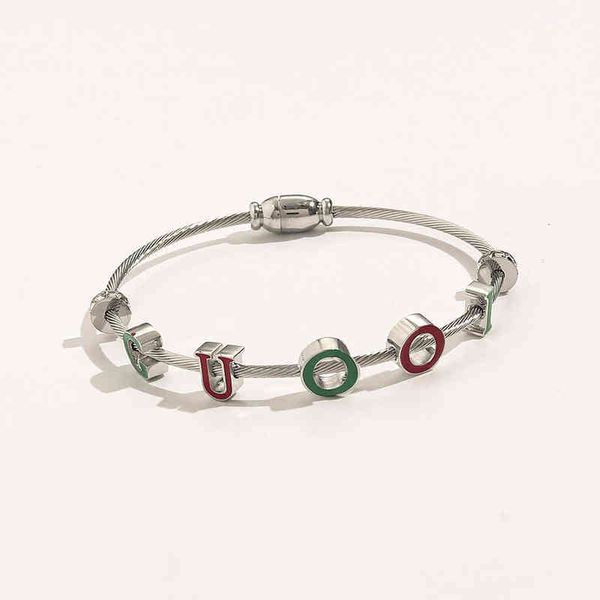 jewel double new bracelet magnet buckle enamel letter wire rope personalized bracelet jewelry, Golden;silver
jewel double new bracelet magnet buckle enamel letter wire rope personalized bracelet jewelry, Golden;silver