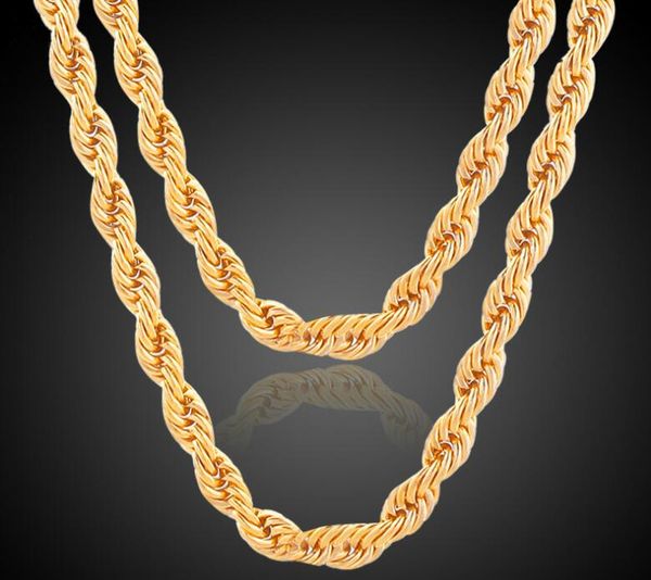 14k yellow gold plated thick 7mm rope chain link fried dough twist chain necklace men 24", Silver
14k yellow gold plated thick 7mm rope chain link fried dough twist chain necklace men 24", Silver