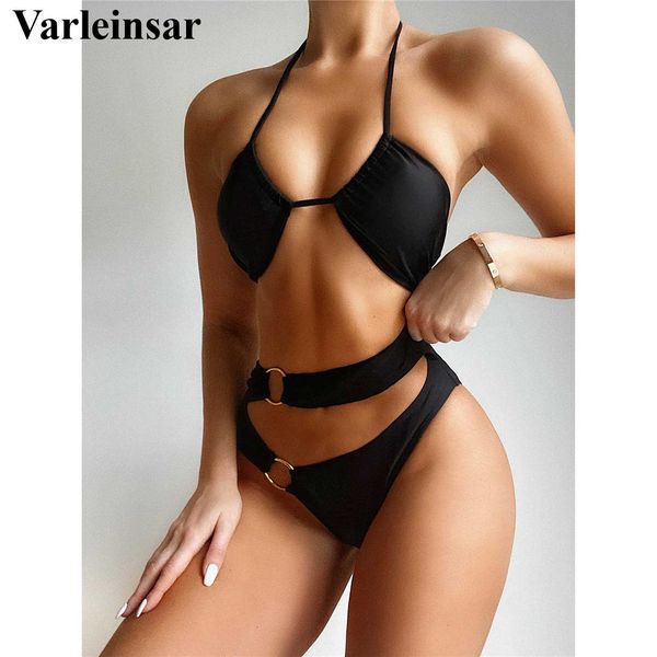 cut out halter female swimsuit high waist bikini women swimwear two-pieces bikini set black bather bathing suit swim v2918, White;black
cut out halter female swimsuit high waist bikini women swimwear two-pieces bikini set black bather bathing suit swim v2918, White;black