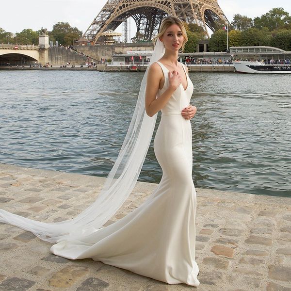 simple v-neck mermaid wedding dress 2022 backless new detachable chiffon drape zipper beach bridal gowns summer vestidos de noiva, White
simple v-neck mermaid wedding dress 2022 backless new detachable chiffon drape zipper beach bridal gowns summer vestidos de noiva, White