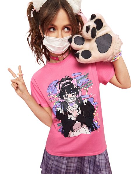 romwe x chanran kawaii figure graphic tee 69xi#, White
romwe x chanran kawaii figure graphic tee 69xi#, White