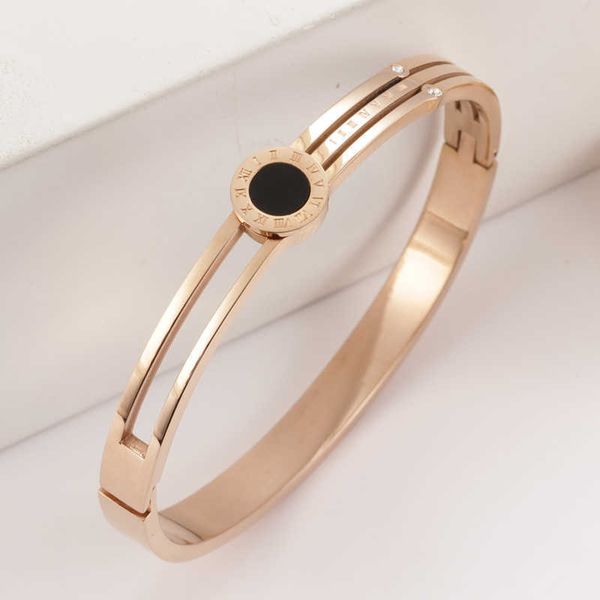 18k rose gold titanium steel bracelet female hand jewelry net red personality temperament simple ins hollow letter, Black
18k rose gold titanium steel bracelet female hand jewelry net red personality temperament simple ins hollow letter, Black