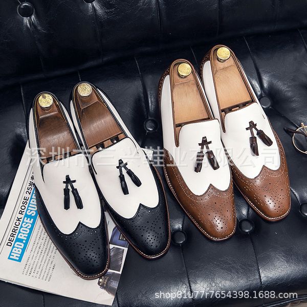dress shoes designer daily color matching tassel four seasons lazy shoes men's low heel leisure pointed comfortable fashion single a177, Black
dress shoes designer daily color matching tassel four seasons lazy shoes men's low heel leisure pointed comfortable fashion single a177, Black