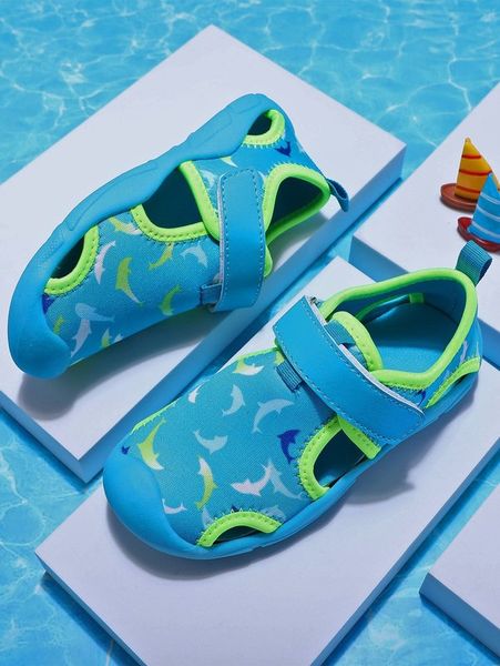 boys dolphin print contrast binding sport sandals she, Black;red
boys dolphin print contrast binding sport sandals she, Black;red