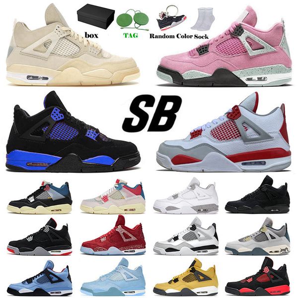 with box jumpman 4 4s iv mens womens basketball shoes sb bred j4 cactus jack retro purple offs white red blue thunder peach pink sneakers tr
with box jumpman 4 4s iv mens womens basketball shoes sb bred j4 cactus jack retro purple offs white red blue thunder peach pink sneakers tr