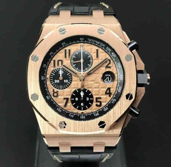 wristwatches offshore 18k rose gold movement mens wrist watch luxury sports date watches, Slivery;brown
wristwatches offshore 18k rose gold movement mens wrist watch luxury sports date watches, Slivery;brown