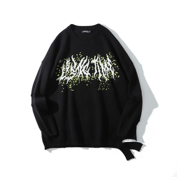 black sweaters knitted beggar oversized mens womens pullover sweater streetwear casual men, White;black
black sweaters knitted beggar oversized mens womens pullover sweater streetwear casual men, White;black