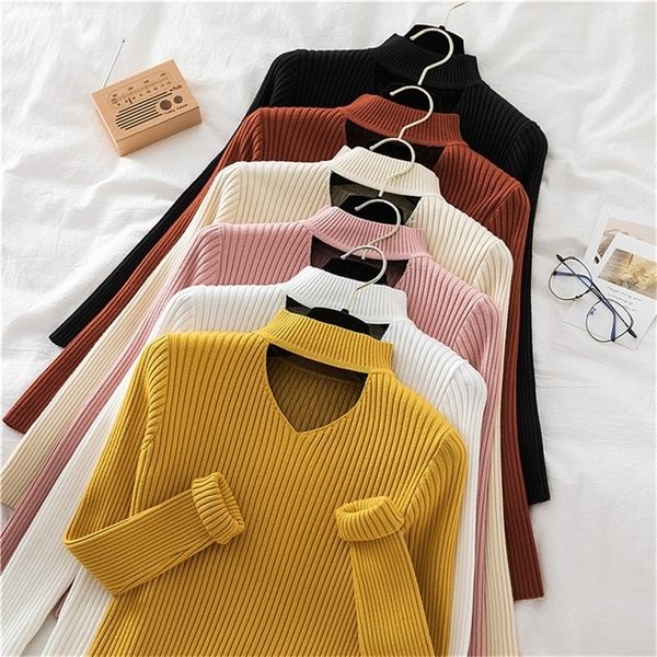 autumn winter turtleneck sweater women casual long sleeve solid knit pullover women slim jumper sweater female knit 201221, White;black
autumn winter turtleneck sweater women casual long sleeve solid knit pullover women slim jumper sweater female knit 201221, White;black