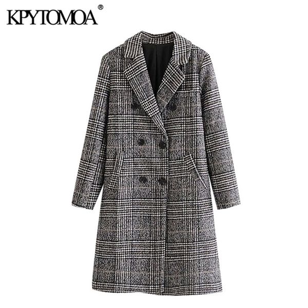 kpytomoa women fashion double breasted houndstooth woolen coat vintage long sleeve back vent female outerwear chic overcoat 201222, Black
kpytomoa women fashion double breasted houndstooth woolen coat vintage long sleeve back vent female outerwear chic overcoat 201222, Black