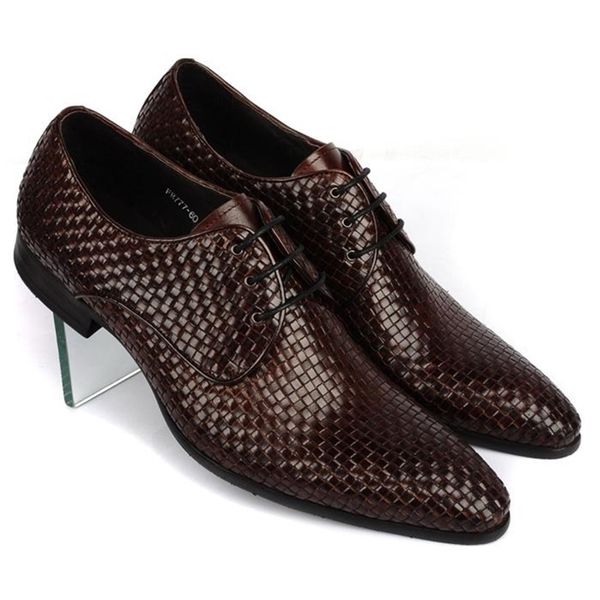 knitted leather mens fashion business office dress shoes italian oxfords derby shoes pointed toe wedding party formal oxfords 210312, Black
knitted leather mens fashion business office dress shoes italian oxfords derby shoes pointed toe wedding party formal oxfords 210312, Black