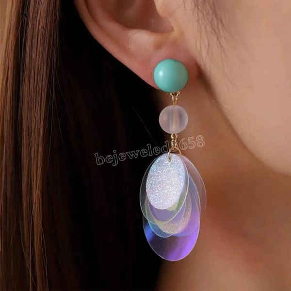 fashion geometric colorful laser round dangle earrings for women 2022 exaggerated personality ins jewelry, Silver
fashion geometric colorful laser round dangle earrings for women 2022 exaggerated personality ins jewelry, Silver