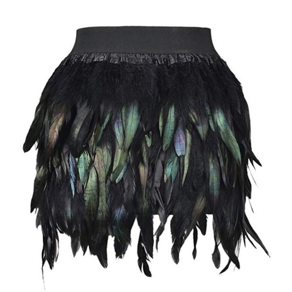 women black swan feather skirt mini length fully double layer fabric lined feather skirt party event plumage office lady skirt y200326
women black swan feather skirt mini length fully double layer fabric lined feather skirt party event plumage office lady skirt y200326