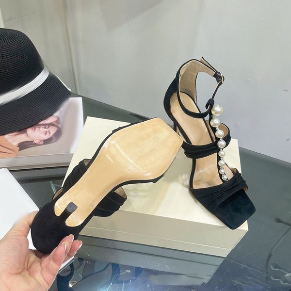 brand wrinkle suede high heels women sandals pearl decorate zip stiletto female women shoes square toe retro sandalias de las mujer, Black
brand wrinkle suede high heels women sandals pearl decorate zip stiletto female women shoes square toe retro sandalias de las mujer, Black