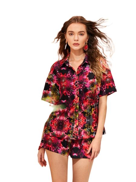 x meg capaldi-tallon collared drop shoulder floral print blouse & shorts set t43g#, White
x meg capaldi-tallon collared drop shoulder floral print blouse & shorts set t43g#, White