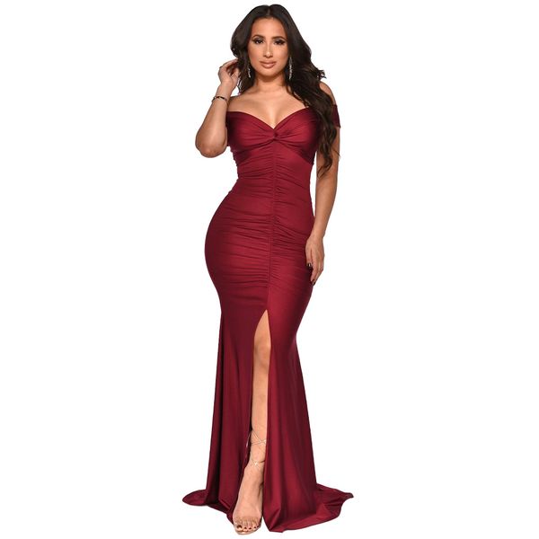 ladies evening dress v-neck shoulder bag hip skirt pleated slit long skirt party more colors s-xxl, White;black
ladies evening dress v-neck shoulder bag hip skirt pleated slit long skirt party more colors s-xxl, White;black