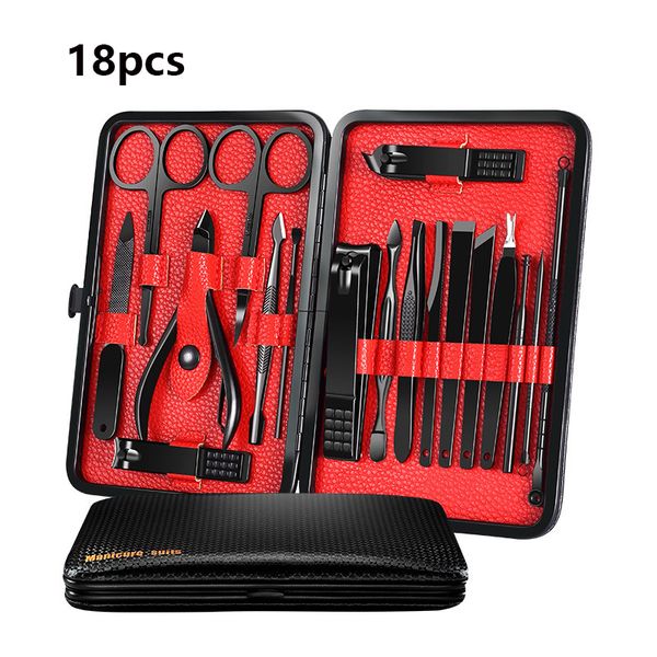 18pcs/set stainless steel manicure cutters toe nail clipper pedicure set paronychia scissors portable travel kit foot care tools
18pcs/set stainless steel manicure cutters toe nail clipper pedicure set paronychia scissors portable travel kit foot care tools