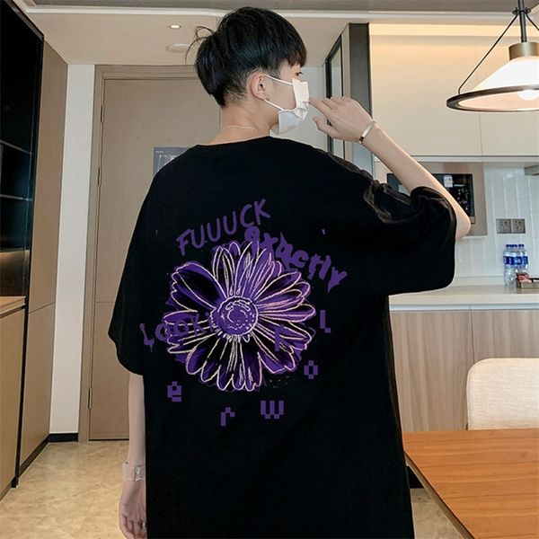 privathinker printed floral short sleeve men's tshirt loose oversized casual men t shirts harajuku fashion cotton tees 220506, White;black
privathinker printed floral short sleeve men's tshirt loose oversized casual men t shirts harajuku fashion cotton tees 220506, White;black