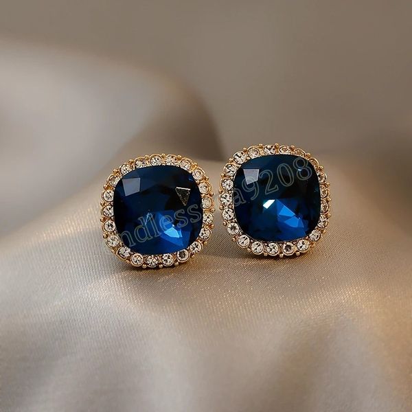 geometric square stud earrings blue crystal zircon stone earrings for women girl vintage fashion ear jewelry party gifts, Golden;silver
geometric square stud earrings blue crystal zircon stone earrings for women girl vintage fashion ear jewelry party gifts, Golden;silver