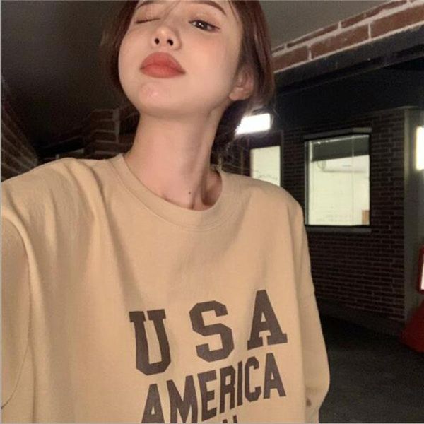 women's t-shirt european american style t shirt women letters print short sleeve o neck woman casual loose tshirt womenwomen's, White
women's t-shirt european american style t shirt women letters print short sleeve o neck woman casual loose tshirt womenwomen's, White