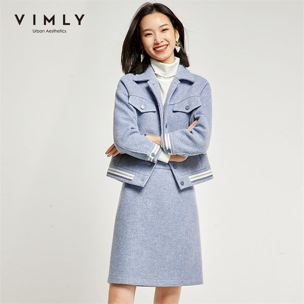 vimly 2020 autumn woolen set women vintage lapel single breasted short jacket high waist mini skirt elegant suit 30008 lj201117, White
vimly 2020 autumn woolen set women vintage lapel single breasted short jacket high waist mini skirt elegant suit 30008 lj201117, White