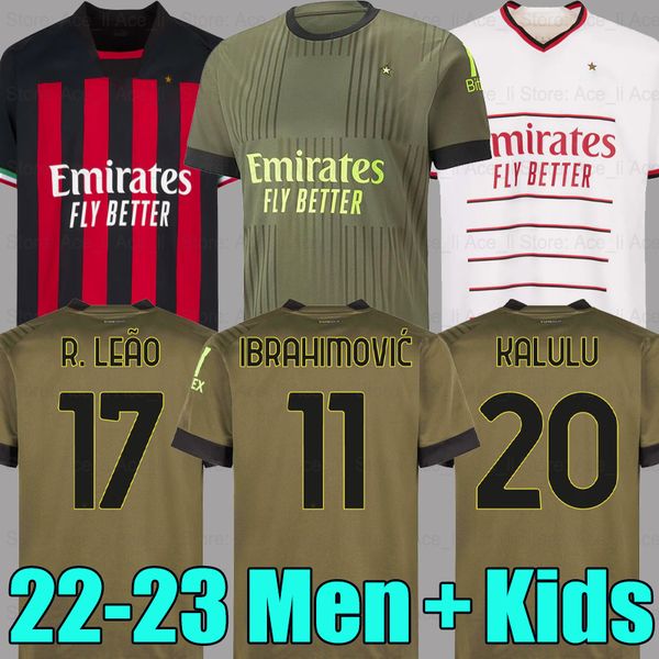 22 23 soccer jersey ac milans tomori kalulu ibrahimovic tonali leao football shirt kit, Black;yellow
22 23 soccer jersey ac milans tomori kalulu ibrahimovic tonali leao football shirt kit, Black;yellow