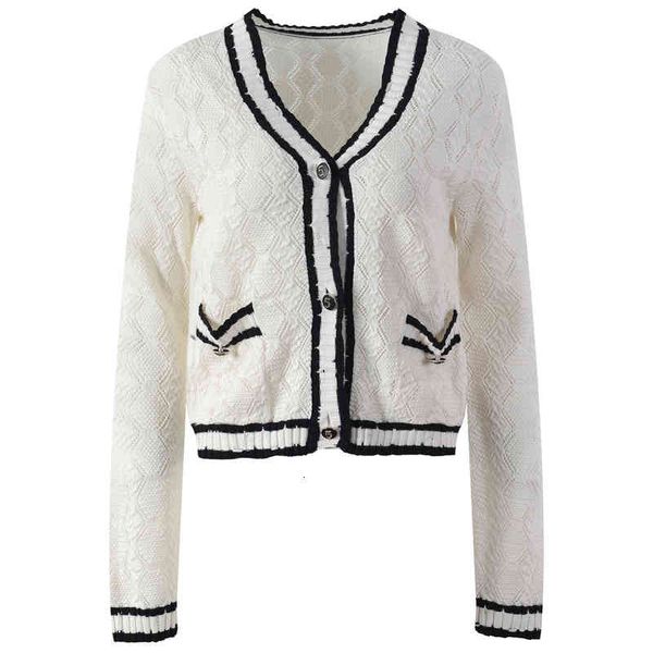 women's knits tees early spring v-neck color contrast sweater cardigan women's dress slim single breasted short fashion zw8k, White
women's knits tees early spring v-neck color contrast sweater cardigan women's dress slim single breasted short fashion zw8k, White